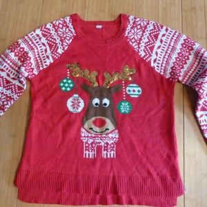 CHRISTMAS REINDEER WARM PARTY SWEATER XL